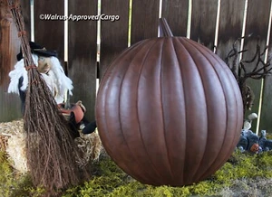 OGGETTO ZUCCA RUSTICO FIENILE CERAMICA (GRANDE) -NUOVO CON SCATOLA- DARE ALL'AUTUNNO UN BENVENUTO IMPRESSIONANTE - Foto 1 di 9