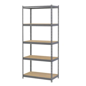 Unidad de estantería/estantería garaje de acero gris 1500 mmH x 750 mmW x 300 mmD 150 kg UDL - Imagen 1 de 2