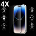 4x Screen Protector  Tempered Glass For Iphone 14 13 12 11 Pro Max Mini Plus