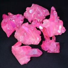 Wholesale Lot 1 Lb Pink Angel Aura Quartz Cluster Rainbow Crystal Heal Energy