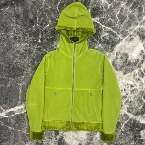 Mountain Hardwear Hoodie Damen Small Green Monkey Fleecejacke Sherpa Pile Zip - Bild 1 von 6