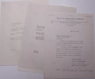 1933 Lamson Goodnow J D Moskowitz Co Dayton OH Hotel Supplies Ephemera L367C - Image 1 of 4