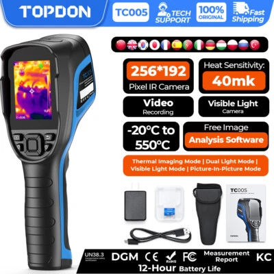 TOPDON TC005 256 x 192 IR High Resolution Dual-Camera Thermal Imaging Camera - image 1 of 4