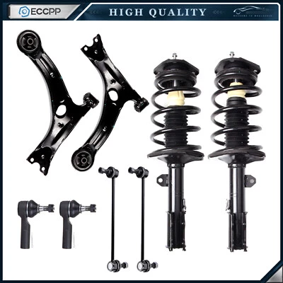 8x Front Strut Control Arms Tierod Sway Bar For 03-08 Toyota Matrix Pontiac Vibe Foto 1 de 4
