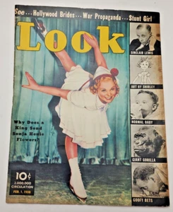 LOOK Magazine February 1, 1938 Hollywood Brides ~ War Propaganda ~ Stunt Girl - Picture 1 of 10