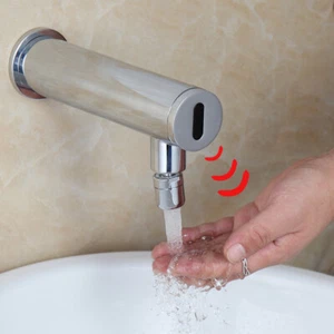 Grifo de bañera cromado montado en pared fría individual grifo sensor automático grifos - Imagen 1 de 11