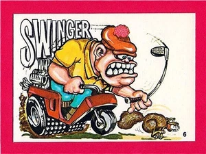 Vintage Donruss Odder Odd Rod #6 Swinger Card Sticker Old Store Stock - Picture 1 of 2