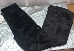 Pantaloni in velluto a coste American Eagle donna 8 cargo larghi gamba larga nero skater - Foto 1 di 7