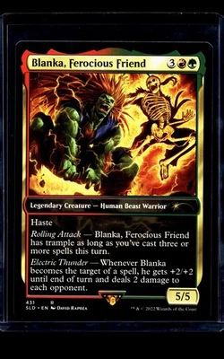 MTG Magic the Gathering SLD Secret Lair Street Fighter Blanka Ferocious Friend - Image 1 of 2