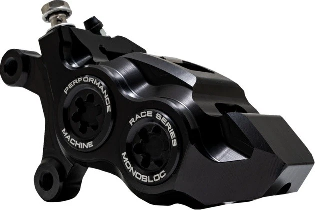 Performance Machine Monobloc Race Brake Caliper Left Black #0053-2957-MB - Image 1 of 1