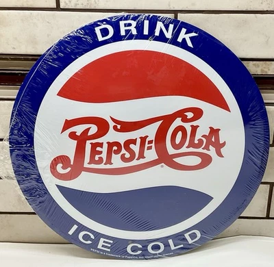 Pepsi Pepsi-Cola 12" Diameter Novelty Metal Licensed Sign Made in USA New! - Image 1 of 4
