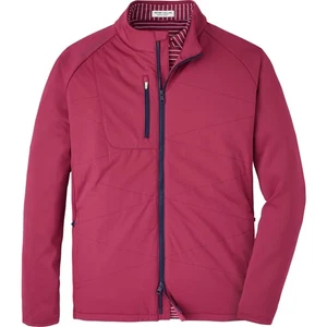 Peter Millar L Merge Elite Hybrid Mens Jacket Pomegranate Full Zip Coat $245 - Picture 1 of 10