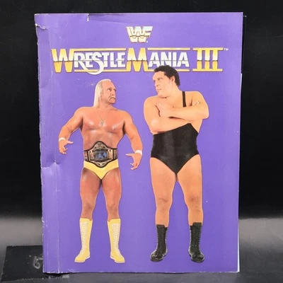 WWF WrestleMania III Program Hulk Hogan vs Andre the Giant Arena Edition 1987 - Image 1 of 4