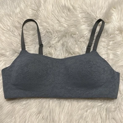 Smoothez Aerie Medium Bra Blue Wireless Lined Back Closure  - Image 1 of 4