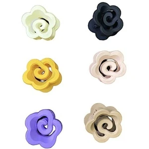 Mini fermagli artiglio capelli a forma di fiore nuovi 6 pezzi per capelli sottili bellezza floreale Y2K - Foto 1 di 3