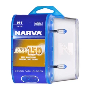 NARVA H1 12V 55W PLUS 150 HALOGEN HEADLIGHT GLOBES + Bonus Parker Globes - Bild 1 von 2