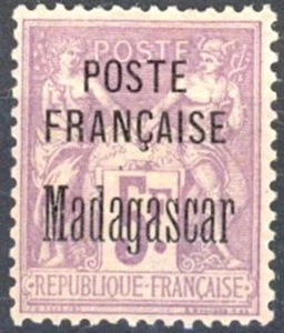 [483] Madagascar 1895 the RARE stamp very fine MH value $330 - Picture 1 of 1