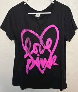 Victoria's Secret Love Pink Women's T-Shirt Size XS Short Sleeve - Picture 1 of 5