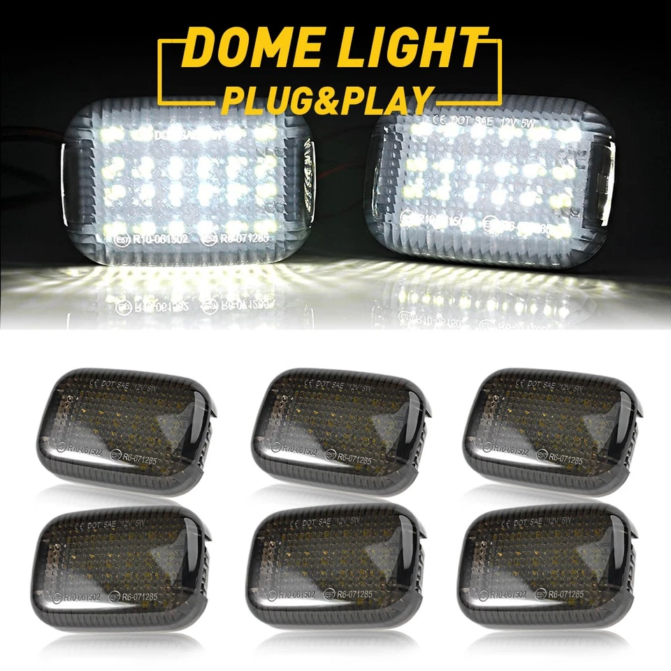 Luz de leitura 6X LED interna cúpula luz branca para 2015-2024 Ford Transit - Imagem 1 de 4
