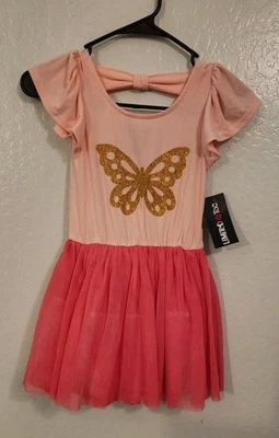 Limited Too Butterfly Dress School Age Young Girl Size 6 Pink. New With Tags - Image 1 of 4