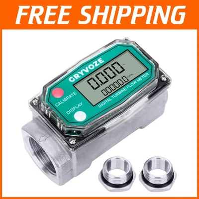 Turbine Flowmeter for Water, Diesel, Gasoline - LCD Display - Image 1 of 4