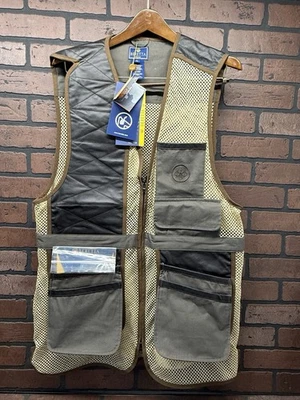 Beretta Shooting Vest GT08 Mesh Leather Green Olive Men's Sz XL NEW - Image 1 of 4
