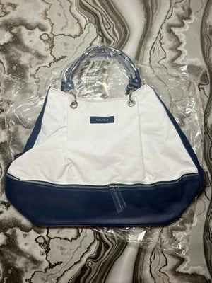 Nautica сумка с короткими ручками темно-синий/белый 18 x 16 x 5 спереди на молнии отсек совершенно новый - Изображение 1 из 4