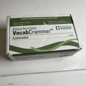 Arizona Real Estate VocabCrammer Flashcards 2nd Ed. - Hondros Learning Vocab - Imagen 1 de 3