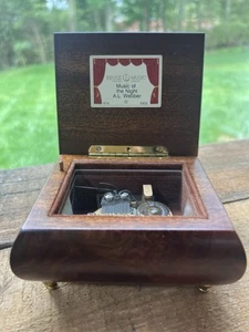 VTG Reuge Music Box Burlwood Inlay Plays "Music of the Night" Swiss Model 6309 - Picture 1 of 24