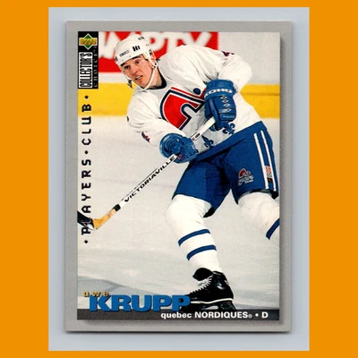 Uwe Krupp #80 1995-96 Collectors Choice Players Club Quebec Nordiques Hockey NHL - Image 1 of 3