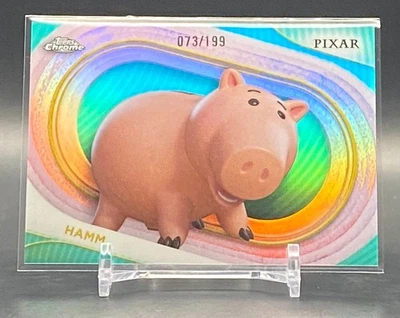 2025 Topps Chrome Disney Hamm Aqua Refractor #/199 Toy Story #93 - Image 1 of 3