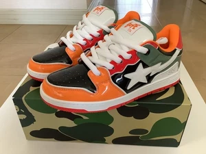 Auténtico A Bathing Ape Bape Sk8 Sta Bold #2 Naranja Hombre EE. UU. 11 Bapesta Nuevo - Imagen 1 de 14