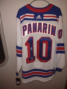 BRAND NEW Artemi Panarin AUTOGRAPHED NY Rangers Away Jerseys Sizes 50/52 (M/L)