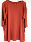Lands End Womens 1X  Knit Top Tunic Blouse Jersey Rose Size 18W