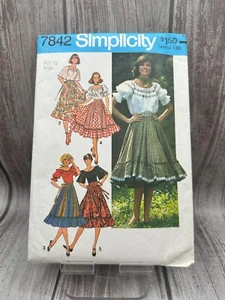 Vestido Campesino Simplicity Cuadrado Danza Clogging Talla 12 Busto 34" De Colección 1976 Sin Cortar - Imagen 1 de 3