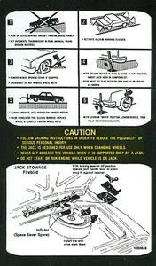 1979 1980 FIREBIRD/TRANS AM JACK INSTRUCT DECAL WITH SPACE SAVER SPARE - Picture 1 of 1