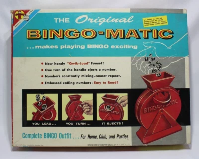 The Original Bingo-Matic Transogram Vintage Toys Box 1960 Quik-Load - Image 1 of 4