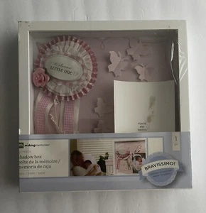 Bravissimo! Making Memories Shadow Box Baby Girl Pink Corner Slightly Damaged - Picture 1 of 6