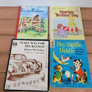 Vintage Kids Book Lot Of 4 From The 40s To The 80s - Picture 1 of 6