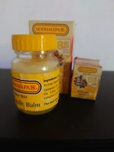 SIDDHALEPA AYURVEDIC HERBAL BALM FOR PAIN MUSCLE & RELIEF HEADACHE 100g (3.53oz) - Picture 1 of 12
