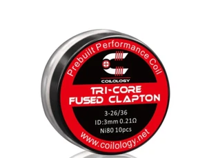 (10-Pack) Coilology Tri-Core Fused Clapton Prebuilt Coils 3-26/36 - Picture 1 of 3