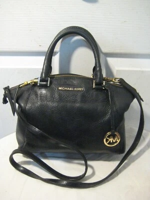 MICHAEL KORS Riley Bolso Bandolera de Cuero Negro. Foto 1 de 4
