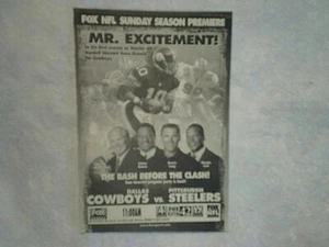1997 DALLAS COWBOYS PITTSBURGH STEELERS,Terry Bradshaw,AD PRINT ONLY,kordell  - Picture 1 of 2