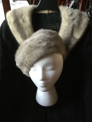 BOINA SOMBRERO PIEL VISÓN ZAFIRO PLATINO blanco vintage Canadá, gris plata talla 22" S  Foto 1 de 4