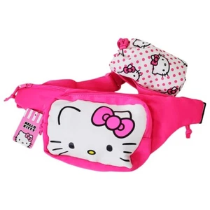 NEU HELLO KITTY AUTHENTISCH ROSA BAUCHTASCHE HÜFTTASCHE & FLASCHENHALTER - Bild 1 von 3