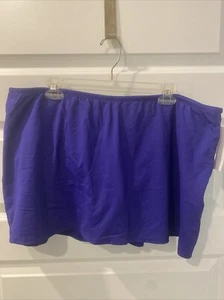 NEW W TAGS $50 LIZ CLAIBORNE Sz 22W Purple swim skirt skort  swimskirt - Picture 1 of 9
