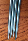 DOUBLE POINTED KNITTING NEEDLE SIZE 5 VINTAGE METAL SET OF 4 LIGHT BLUE