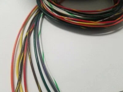 ACDC WIRE AND SUPPLY 20 AWG Gauge Stranded Hook Up Wire Kit 5 ft Ea 8 Color w STRIPE UL1007 300 Volt