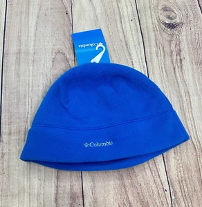 NEW COLUMBIA YOUTH L/XL FAST TREK II FLEECE BEANIE HAT Blue - Picture 1 of 4