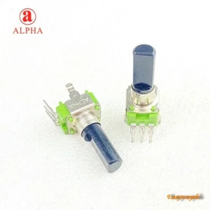 2×9mm Alpha B10K 10K Linear Taper Potentiometer 18mm D Shaft With Center Detent - Picture 1 of 5